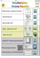 Aperçu - Feuilles d'exercices - plan hebdomadaire "Meine Familie" Allemand - Page 3