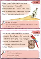 Vorschau - Aufgabenkarten - Abschreiben "Piraten" Sprache untersuchen Nomen, Verben, Adjektive - Seite 3