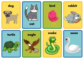Vista previa - Unidades / Secuencias / Situaciones de Aprendizaje - Flashcards of the animals in English! - página 1