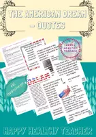 Vorschau - Stundenentwürfe - American Dream - Quotes - Einstieg in Unterrichtseinheit - Deckblatt