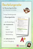 Vorschau - Klassenarbeiten - Beurteilungsraster: Reizwortgeschichten - Deckblatt