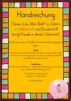 Vorschau - Arbeitsblätter - Lies-Mal-Blatt Ostern Klasse 1/2 Silben Druckschrift Freebie - Seite 1