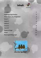 Vorschau - Mal- und Bastelvorlagen - Die drei Spatzen - Schritt-für-Schritt-Anleitung - Seite 1