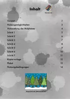 Vorschau - Mal- und Bastelvorlagen - Geometrische Winterbäume - Schritt-für-Schritt-Anleitung - Seite 1