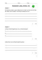 Vorschau - Klassenarbeiten - Klassenarbeit Leben Sterben Tod mit Lösungen - Seite 1