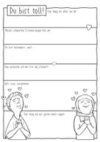 Vorschau - Mal- und Bastelvorlagen - Du bist toll! - Ein Liebesbrief / Sketchnote - Valentinstag - Seite 1