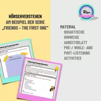 Vorschau - Arbeitsblätter - Hörsehverstehen am Beispiel der Serie "Friends" - Deckblatt