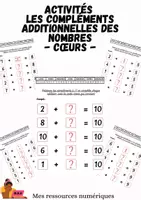 Aperçu - Jeux - ACTIVITÉS - LES COMPLÉMENTS ADDITIONNELLES DES NOMBRES ' - Page de couverture