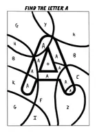 Vorschau - Arbeitsblätter - Buchstaben finden und ausmalen (Arbeitsblätter) - Seite 1