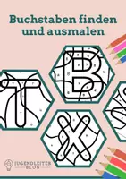 Vorschau - Arbeitsblätter - Buchstaben finden und ausmalen (Arbeitsblätter) - Deckblatt