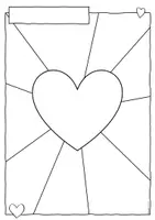 Aperçu - Matériel pour travaux manuels / dessin - Kreativprojekt: Herz mit Strahlen / Liebe - DaF DaZ Deutsch - Page 1