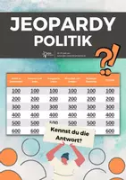 Vorschau - Spiele - Jeopardy Politik - Interaktive Powerpoint - Deckblatt