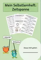Vorschau - Arbeitsblätter - Selbstlernheft Zeitspanne (Uhr) - Zeitpunkt und Zeitspanne - Seite 1
