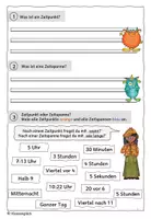 Vorschau - Arbeitsblätter - Selbstlernheft Zeitspanne (Uhr) - Zeitpunkt und Zeitspanne - Seite 2