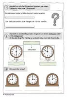 Vorschau - Arbeitsblätter - Selbstlernheft Zeitspanne (Uhr) - Zeitpunkt und Zeitspanne - Seite 3