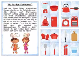 Vorschau - Arbeitsblätter - Lesespaziergang Küche - Seite 1