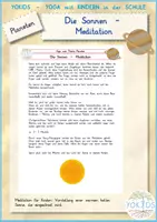 Vorschau - Lehrpläne/Lehrermaterial - Planeten Die Sonnen Meditation Kindermeditation - Deckblatt
