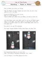 Vorschau - Mal- und Bastelvorlagen - Planeten Atemübung Rakete im Weltall - Seite 1