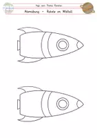 Vorschau - Mal- und Bastelvorlagen - Planeten Atemübung Rakete im Weltall - Seite 3