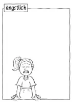 Vista previa - Hojas de trabajo - ANGST / ängstlich - Gefühle kreativ erkunden - Sketchnotes DaF DaZ - página 1