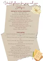 Vorschau - Arbeitsblätter - useful phrases for your oral exam , dialogues, helpful phrases, skill files - Seite 1