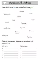 Vorschau - Arbeitsblätter - Wünsche und Bedürfnisse - Unterscheidung (Weihnachten) - Seite 3