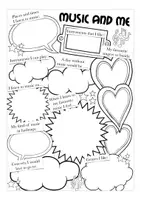 Vista previa - Hojas de trabajo - My favorite kind of music English sketchnotes ESL worksheets - página 1