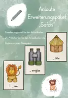 Vorschau - Fördermaterial/Inklusion - Anlautkarten Safari - Erweiterungspaket für den Anlautkasten - Deckblatt