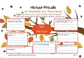 Vorschau - Arbeitsblätter - Herbst-Freude: Mindmap zum Herbst - Seite 1