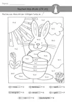 Vorschau - Arbeitsblätter - Rechenmalblatt | Zahlenraum 20 | Addition | Ostern - Seite 1