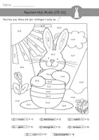 Vorschau - Arbeitsblätter - Rechenmalblatt | Zahlenraum 20 | Addition | Ostern - Seite 1