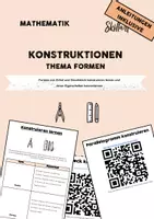 Vorschau - Arbeitsblätter - Mathematik: Konstruieren lernen - Formen - Geometrie - Deckblatt