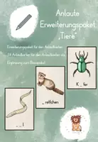 Vorschau - Fördermaterial/Inklusion - Anlautkarten Tiere - Erweiterungspaket für den Anlautkasten - Deckblatt
