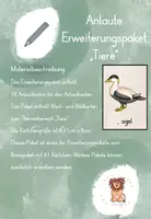 Vorschau - Fördermaterial/Inklusion - Anlautkarten Tiere - Erweiterungspaket für den Anlautkasten - Seite 1