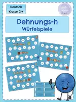 Vorschau - Spiele - Dehnungs-h I Würfelspiele I Stummes h - Deckblatt