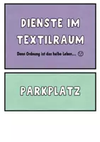 Vorschau - Bildkarten - Ämterplan/Dienste im Textilraum - Seite 1