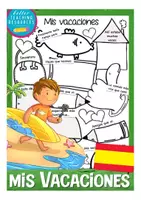 Aperçu - Feuilles d'exercices - mis vacaciones - escritura creativa Espagnol sketchnotes - Page de couverture