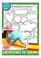 Aperçu - Feuilles d'exercices - mis vacaciones de verano Espagnol sketchnotes - Page de couverture