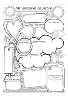Aperçu - Feuilles d'exercices - mis vacaciones de verano Espagnol sketchnotes - Page 1