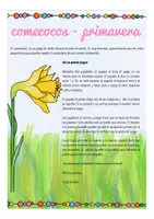 Aperçu - Matériel pour travaux manuels / dessin - comecocos primavera jeu Espagnol - Page 1
