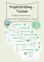 Vorschau - Merkblätter - Flipbook - Projektmappe - Projektprüfung Technik - Deckblatt