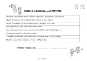 Vorschau - Arbeitsblätter - Lesespaziergang (i costumi di Carnevale) dreifach differenziert - Seite 2