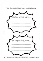 Vorschau - Arbeitsblätter - Arbeitsmaterial / Literaturprojekt zum sozialen Lernen anhand des Buches "Der Dachs hat heute schlechte Laune" Ethik, Deutsch, soziales Lernen, Dachs, Lesen, Ich und die anderen, Bilderbuch Klasse 1, 2, 3 Unterrichtseinheit - Seite 2