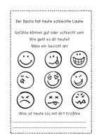 Vorschau - Arbeitsblätter - Arbeitsmaterial / Literaturprojekt zum sozialen Lernen anhand des Buches "Der Dachs hat heute schlechte Laune" Ethik, Deutsch, soziales Lernen, Dachs, Lesen, Ich und die anderen, Bilderbuch Klasse 1, 2, 3 Unterrichtseinheit - Seite 3