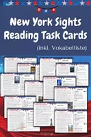 Vorschau - Stationenlernen - USA: New York Sights - 12 Reading Task Cards (inkl. Vokabelliste und Lösungen) - Deckblatt