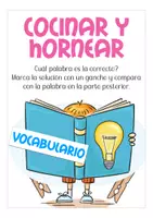 Aperçu - Jeux - cocinar y hornear clip cards Espagnol - Page 1