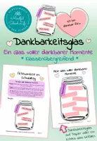 Vorschau - Mal- und Bastelvorlagen - Dankbarkeitsglas: Ein Glas voller dankbarer Momente - Glück & Ethik - Deckblatt