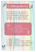 Vorschau - Arbeitsblätter - Frühlingselfchen - Merkblatt und Vorlage, Farbe und SW - Deckblatt