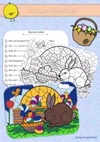 Vorschau - Mal- und Bastelvorlagen - Coloriage - Malen nach Wörtern Französisch - Deckblatt
