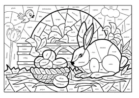 Vorschau - Mal- und Bastelvorlagen - Coloriage - Malen nach Wörtern Französisch - Seite 1